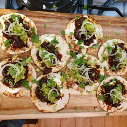 Mexican dried chillies tacos chilli con carne